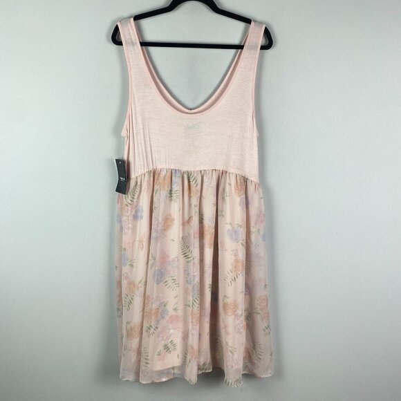 Torrid Her Universe Disney Maleficent Aurora Pink Knit to Woven Dress Size 1X - Picture 4 of 9